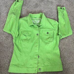 Ethyl Women's Vibrant Green Jean Jacket